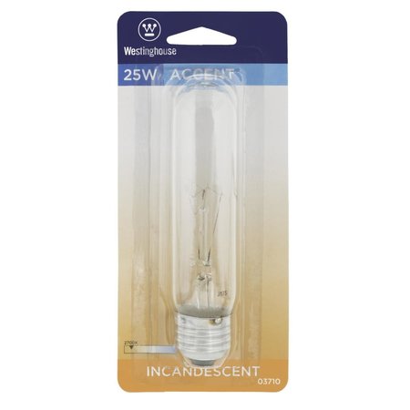 Westinghouse 25 W T10 Tubular Incandescent Bulb E26 (Medium) White 0371000